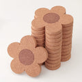 12-Pack Flower-Shaped Cork Coasters for Bar Table, Dining Table, Water Cup, Thickened Cork Heat Insulation Pads