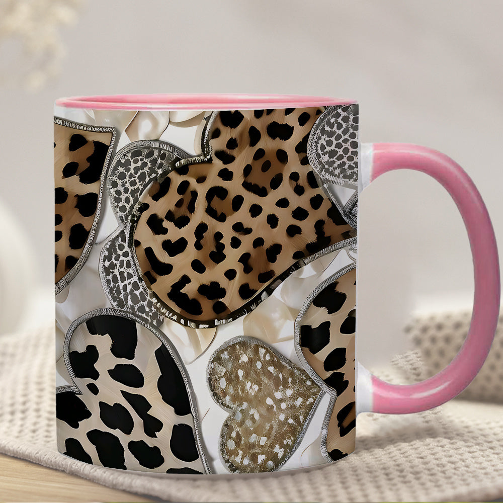 1pc Leopard Print Ceramic Mug with Leopard Spot - 11oz Ceramic Coffee Cup & Tea Cup, Microwave & Dishwasher Safe, Hot\u002FCold Drinks Suitable for Women,, Best Friend - Birthday, Valentine's Gift, Wildlife Lover Present