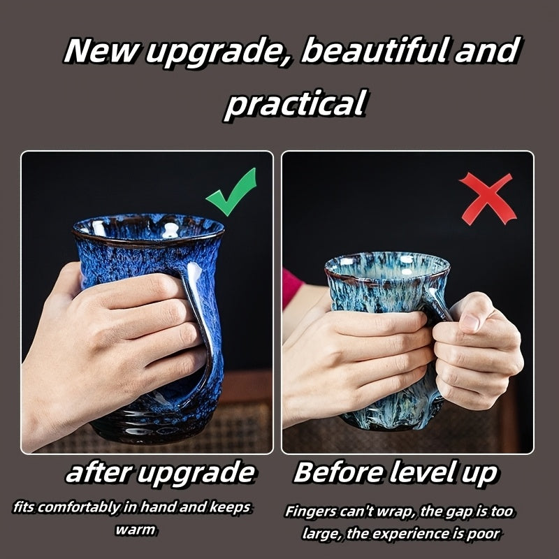 Elegant Ceramic Coffee Cup-Burnt Leak Proof Insulated Tea Cup, Suitable For Home And Office Use, Perfect Holiday Gift