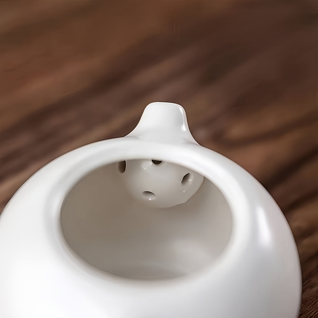 5pcs White Porcelain Travel Tea Set with Xishi Pot & 4 Cups - Portable Tea Service for Outdoor, Tea Parties, Camping, Picnics - Elegant Mini Tea Ceremony Kit, Compact Tea Gift Set for Tea Lovers & Chinese Tea Culture Enthus